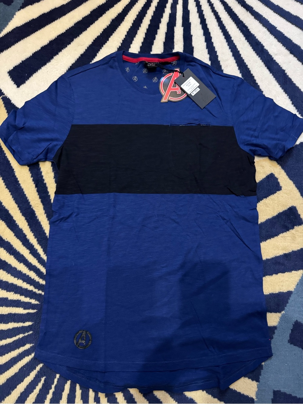 Five Four Men’s Blue Tee with Black Chest Band